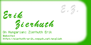 erik zierhuth business card